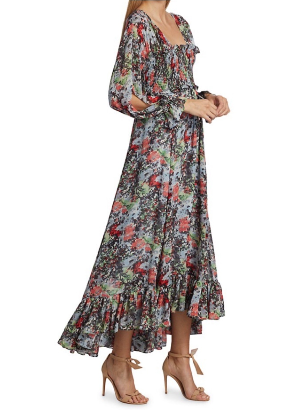 Cinq A Sept Leigh Multicolor Floral Print Maxi Dress